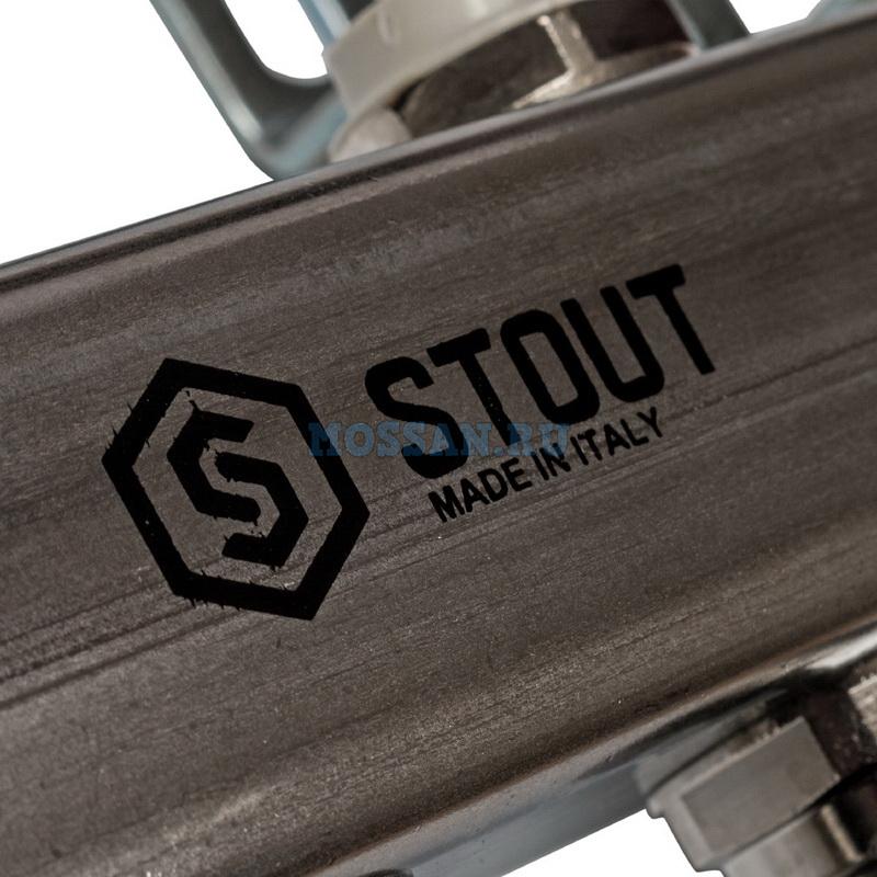 STOUT  Коллектор из нержавеющей стали для радиаторной разводки 8 вых. коллекторы и коллекторные группы