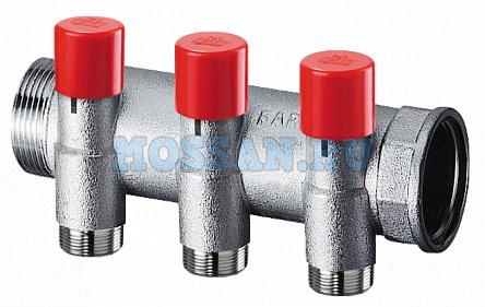 Балансировочн. коллектор 1 1/4" с 3 отв.  М24х19