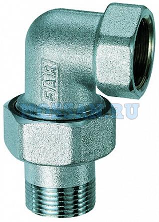 Угловой  трехсоставной фитинг  1 1/4"(ВР-американка)