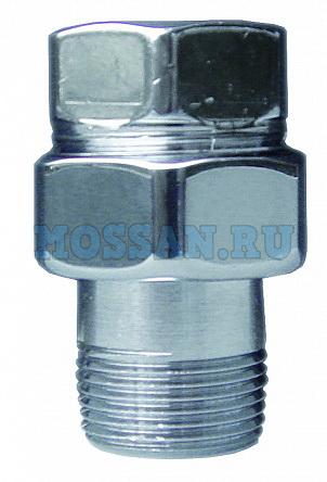 Прямой трехразъемный фитинг 1/2"(серебро)
