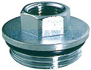 Хромированный концевой переходник 1 1/4" НРx 3/4" ВР