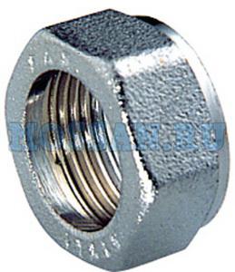 Хром. накидная гайка 3/4" для вентилей 1/2"