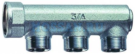 Коллектор концевой 3/4" с 3 отвод. 36мм, М24х19