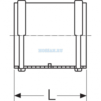 МУФТА ДВУХРАСТРУБНАЯ REHAU 40